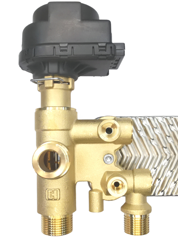 Copper outlet valve (43, front mounted main exchange)