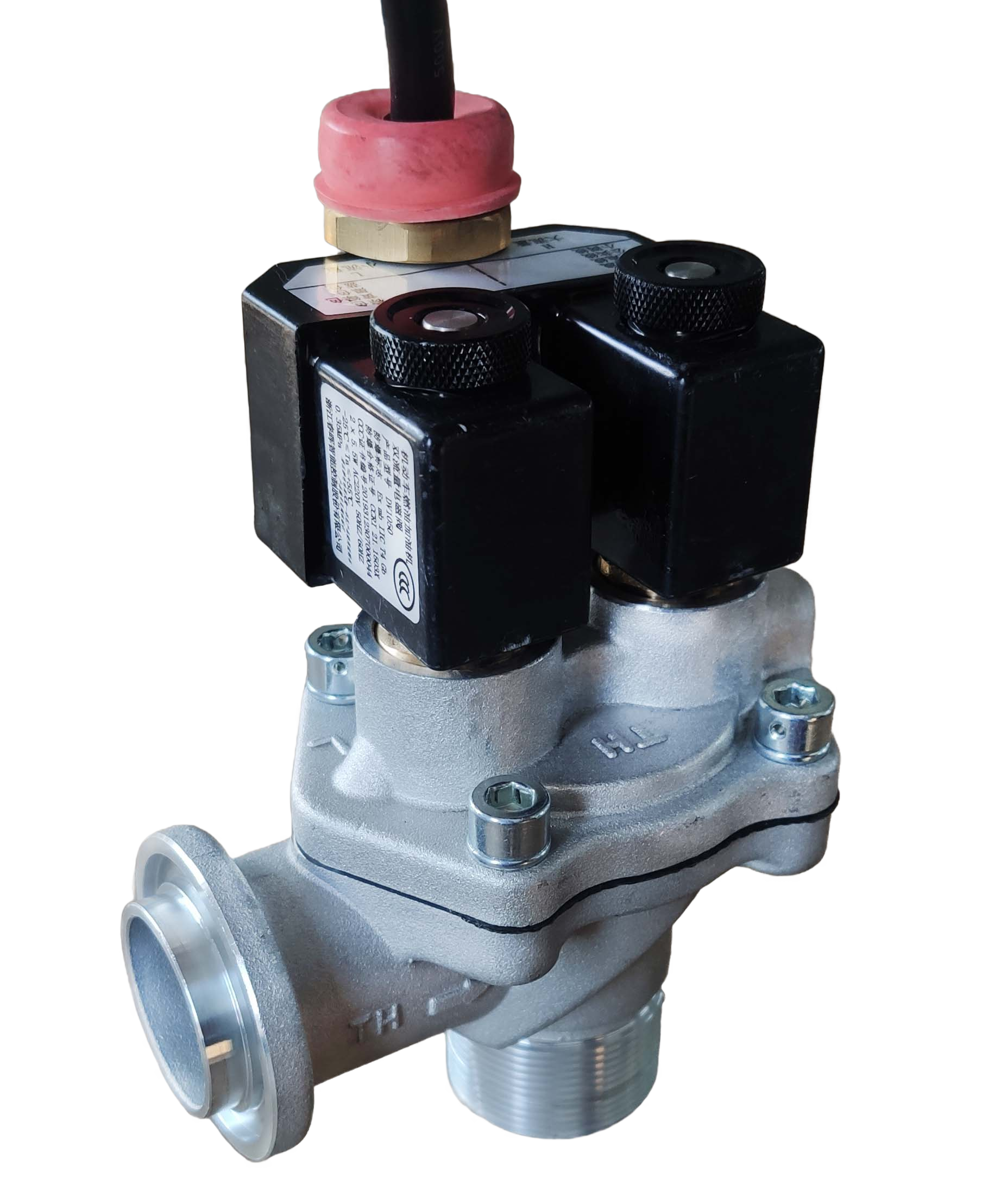 Dual Flow Solenoid Valve (6-point, Right Angle Type)
