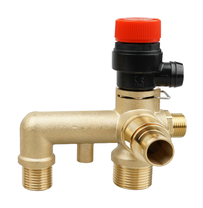 Gas heating and hot water furnace water inlet valve 4